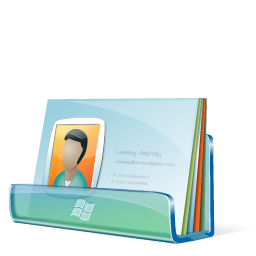Icon representing contact information